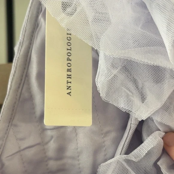 Anthropologie Lavender Ruffle Dress - Picture 2 of 4